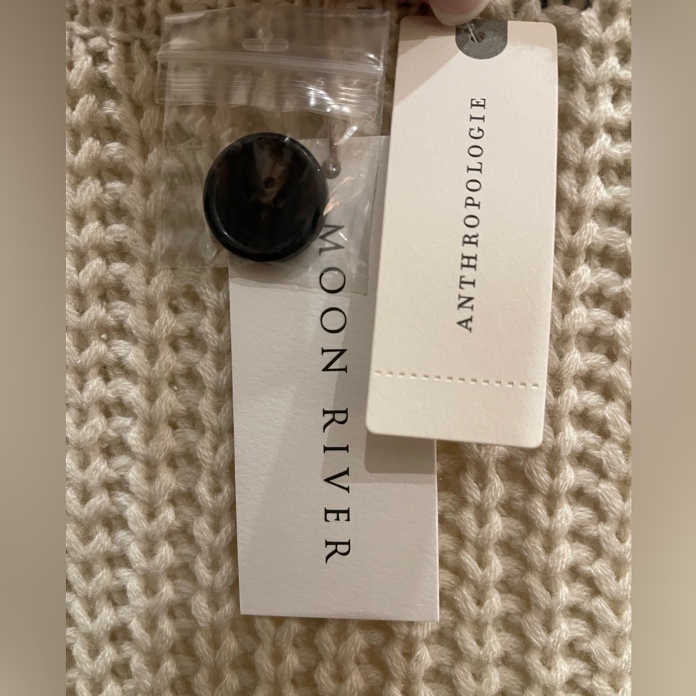 Elegant Anthropologie Cream Knit Sweater Dress - Picture 8 of 11